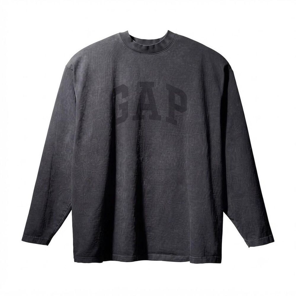 Yeezy Gap Engineered by Balenciaga Dove Long Sleeve Tee Dark Grey 2XL Sample